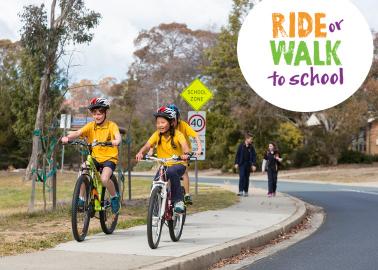 ride or walk to school section banner