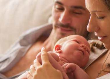Parents and baby banner